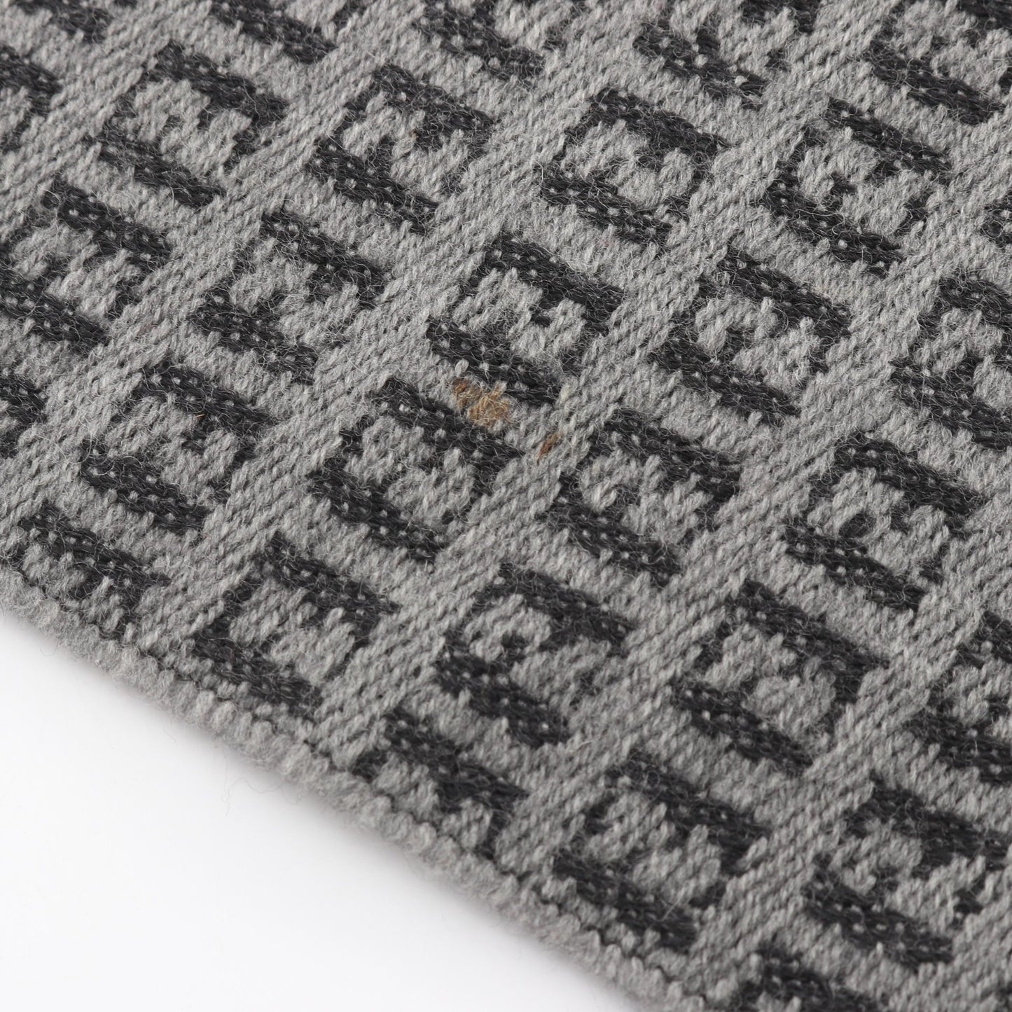 FF柄 マフラー ウール グレー ブラック フェンディ 財布・小物 FENDI
