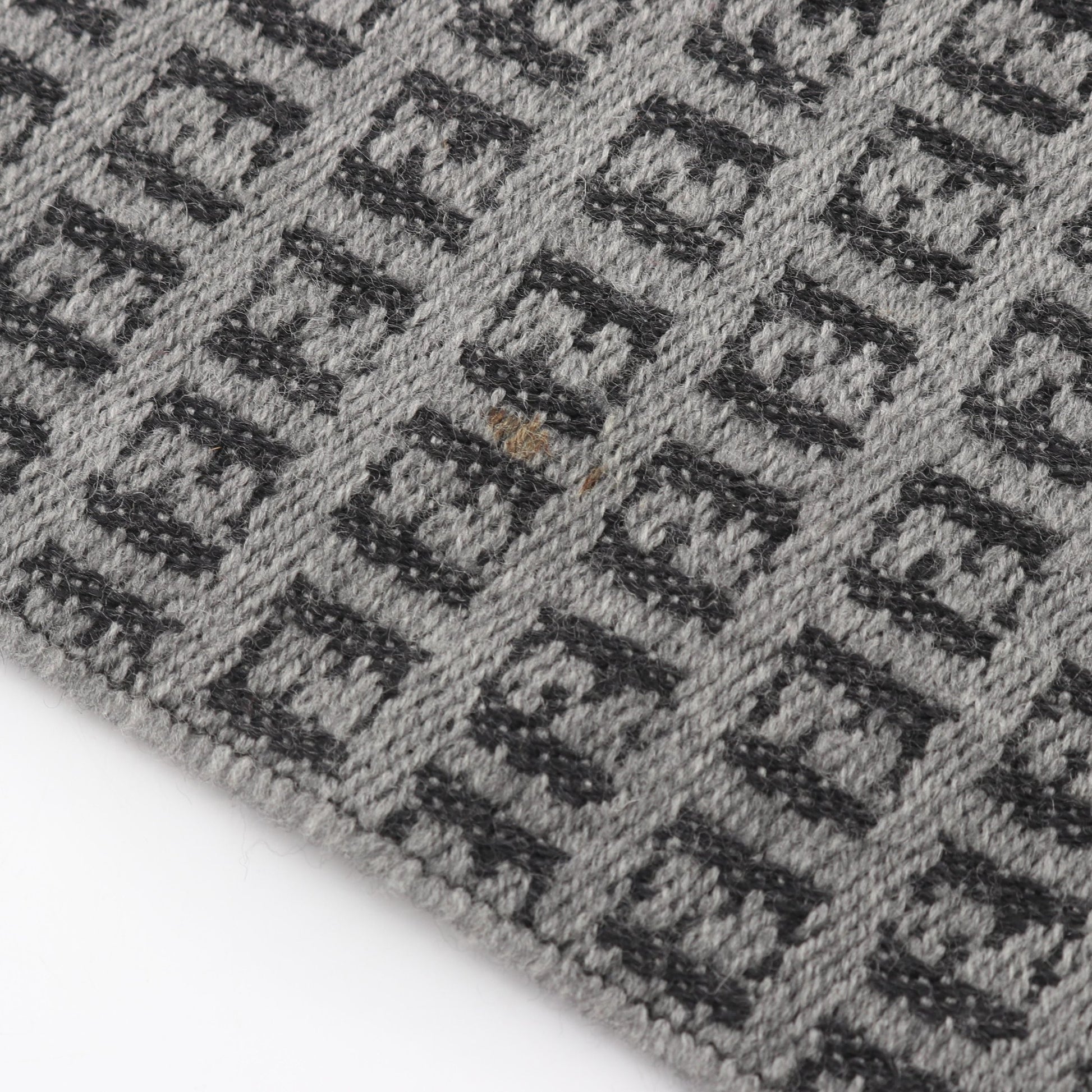 FF柄 マフラー ウール グレー ブラック フェンディ 財布・小物 FENDI