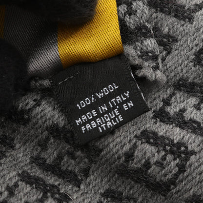 FF柄 マフラー ウール グレー ブラック フェンディ 財布・小物 FENDI