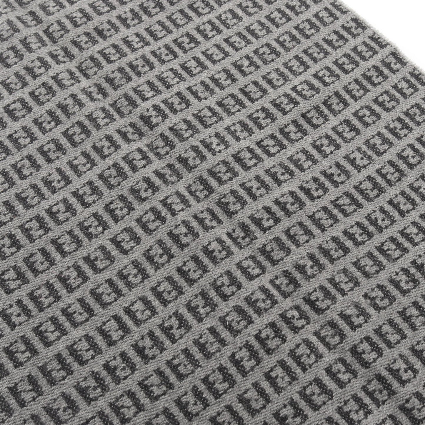 FF柄 マフラー ウール グレー ブラック フェンディ 財布・小物 FENDI