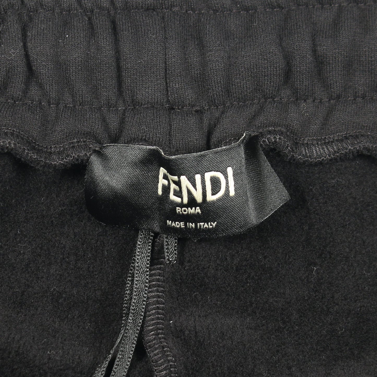 スウェットパンツ コットン ブラック 裏起毛 フェンディ ボトムス FENDI