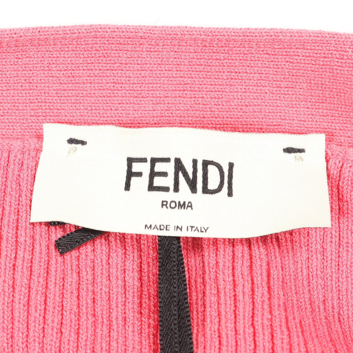 FFロゴ リブニット スカート コットン ピンク フェンディ ボトムス FENDI
