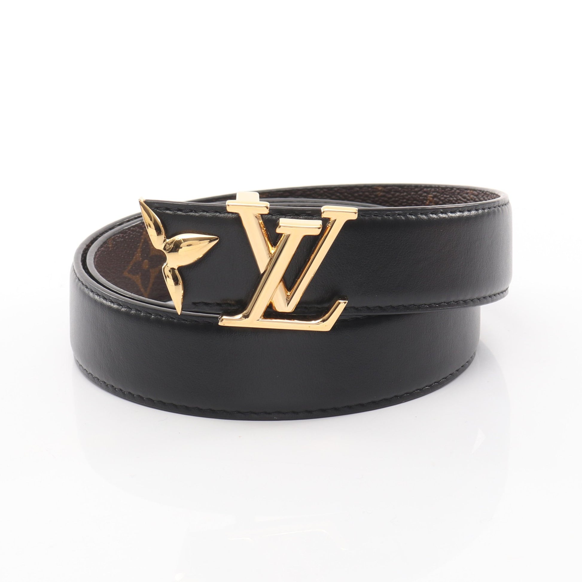 プリティー LV 30MM リバーシブル ベルト レザー PVC ブラック 