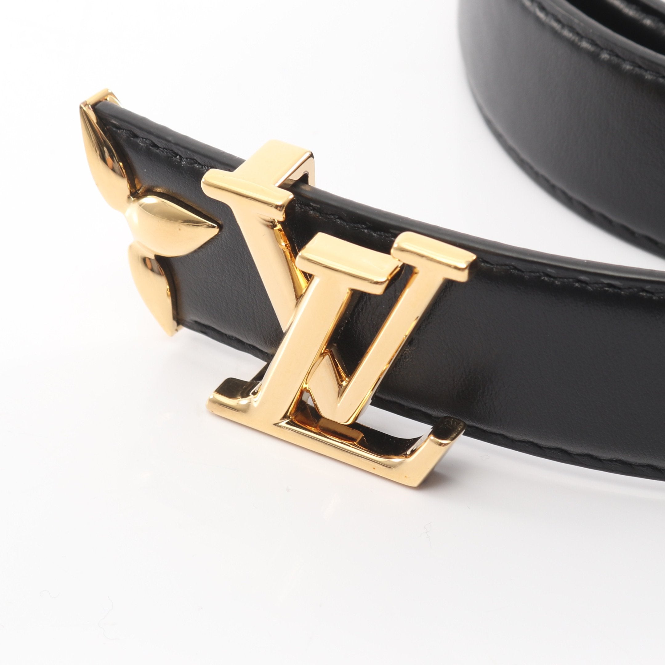 プリティー LV 30MM リバーシブル ベルト レザー PVC ブラック