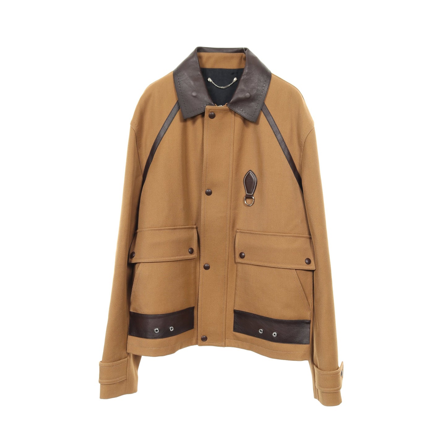 ジャケット ウール レザー ベージュ ブラウン 切替 ベルルッティ アウター Berluti