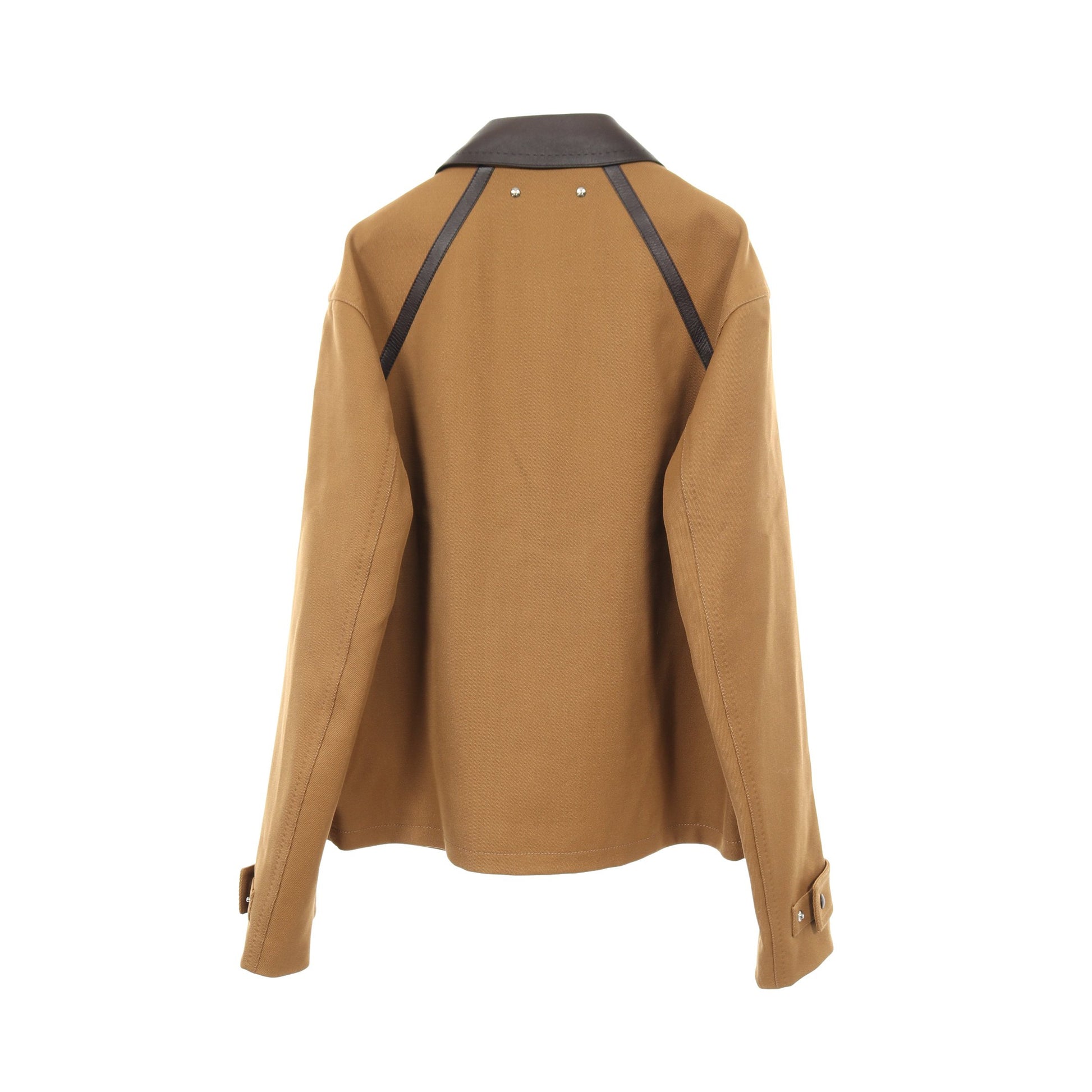 ジャケット ウール レザー ベージュ ブラウン 切替 ベルルッティ アウター Berluti