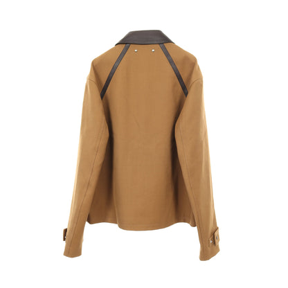 ジャケット ウール レザー ベージュ ブラウン 切替 ベルルッティ アウター Berluti