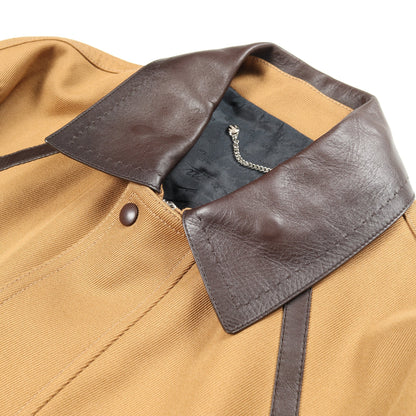 ジャケット ウール レザー ベージュ ブラウン 切替 ベルルッティ アウター Berluti