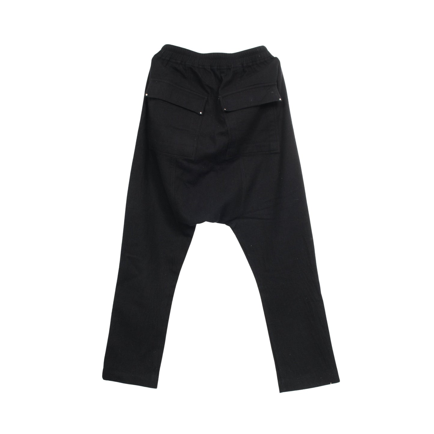 サルエルパンツ イージーパンツ コットン ウール ブラック ボタンフライ リックオウエンス ボトムス Rick Owens