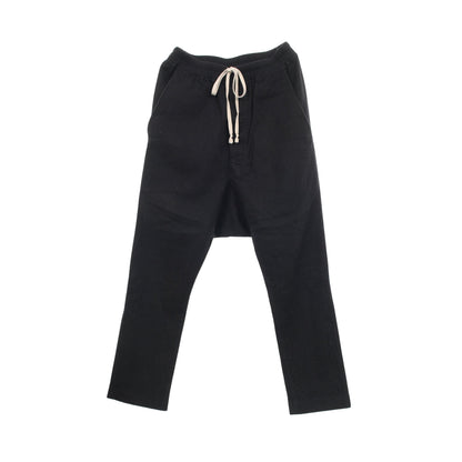 サルエルパンツ イージーパンツ コットン ウール ブラック ボタンフライ リックオウエンス ボトムス Rick Owens