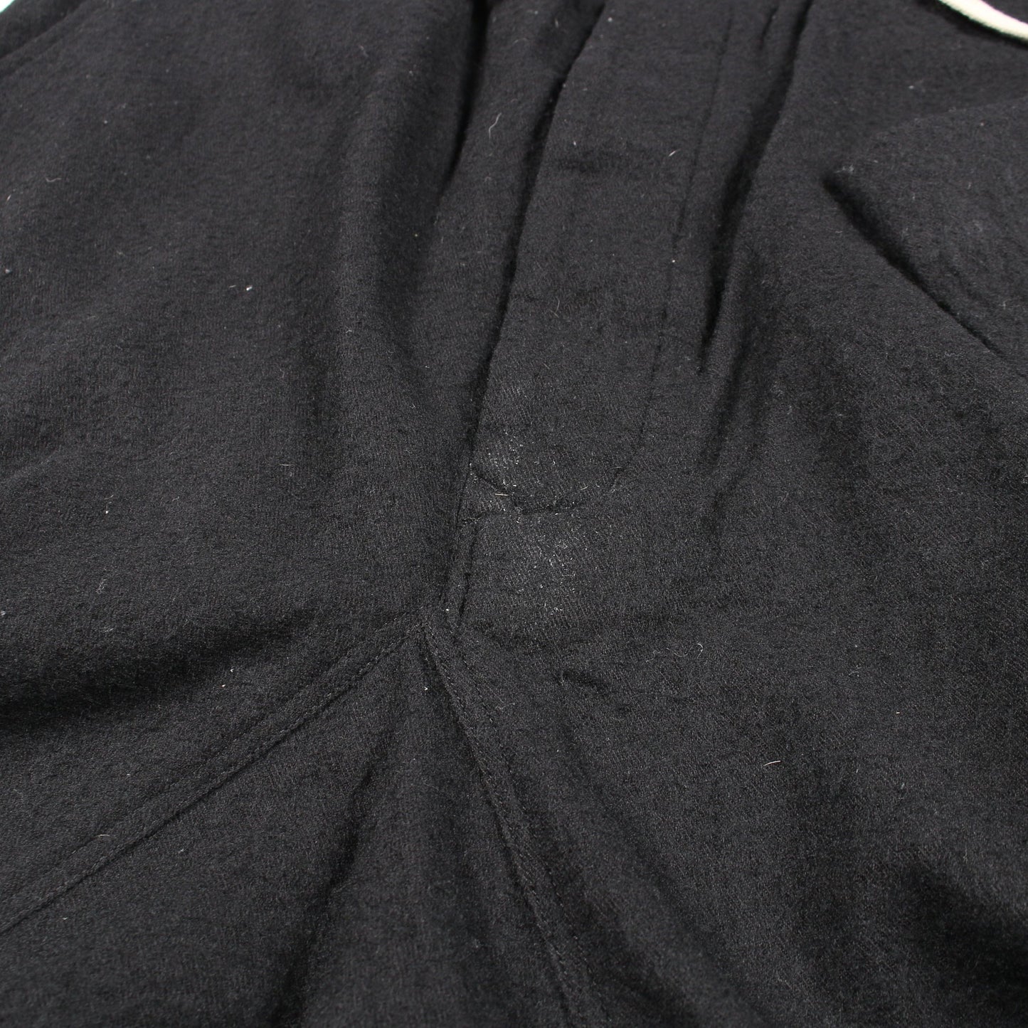 サルエルパンツ イージーパンツ コットン ウール ブラック ボタンフライ リックオウエンス ボトムス Rick Owens