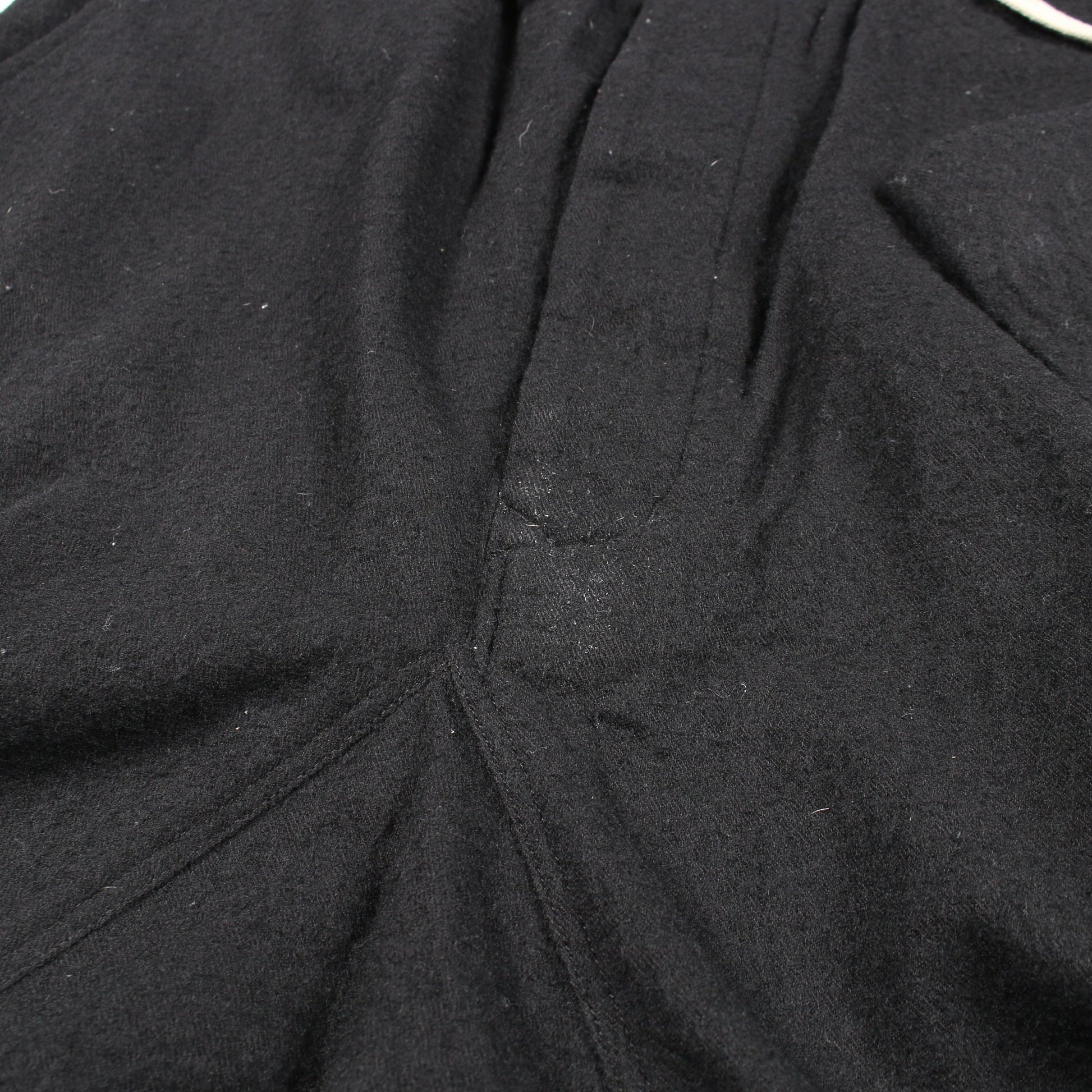 サルエルパンツ イージーパンツ コットン ウール ブラック ボタンフライ リックオウエンス ボトムス Rick Owens