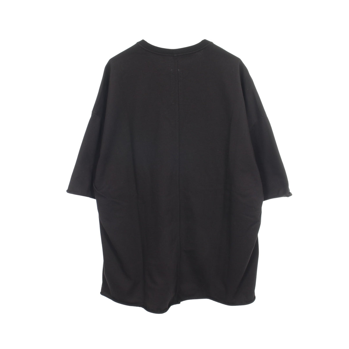 V TOMMY T Vネック オーバーサイズ 半袖Tシャツ コットン ブラック リックオウエンス