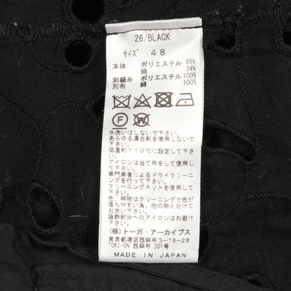 シャツ 長袖 刺繍 パンチング ブラック トーガビリリース トップス TOGA VIRILIS