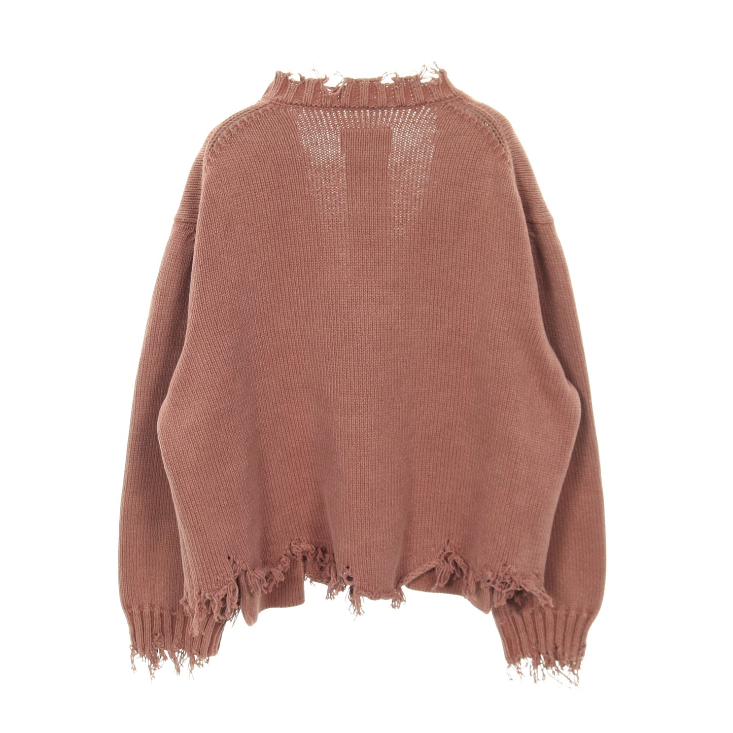 OVERSIZED CUT-OFF CARDIGAN カーディガン コットン ダスティピンク ダメージ加工 ダブレット トップス doublet