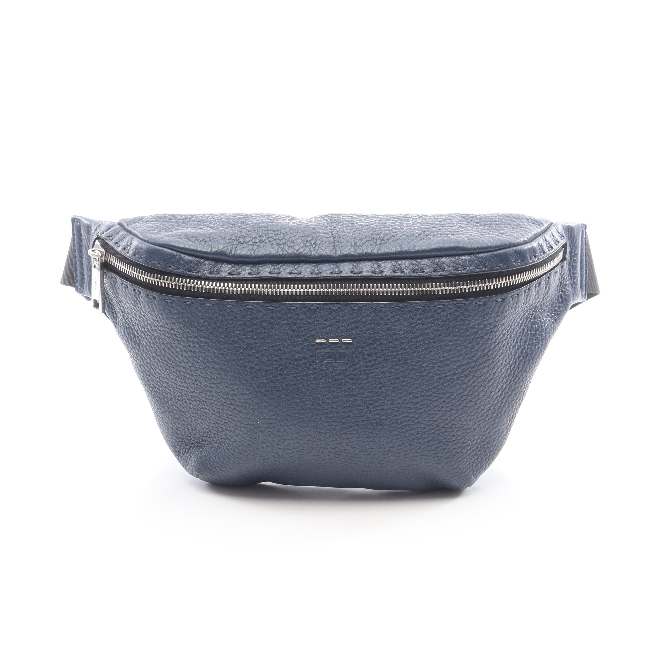 セレリア ボディバッグ ウエストバッグ レザー ネイビー フェンディ