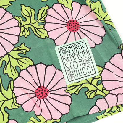 GUCCI × KEN SCOTT シャツ オープンカラー 半袖 花柄 シルク グリーン ピンク グッチ トップス GUCCI