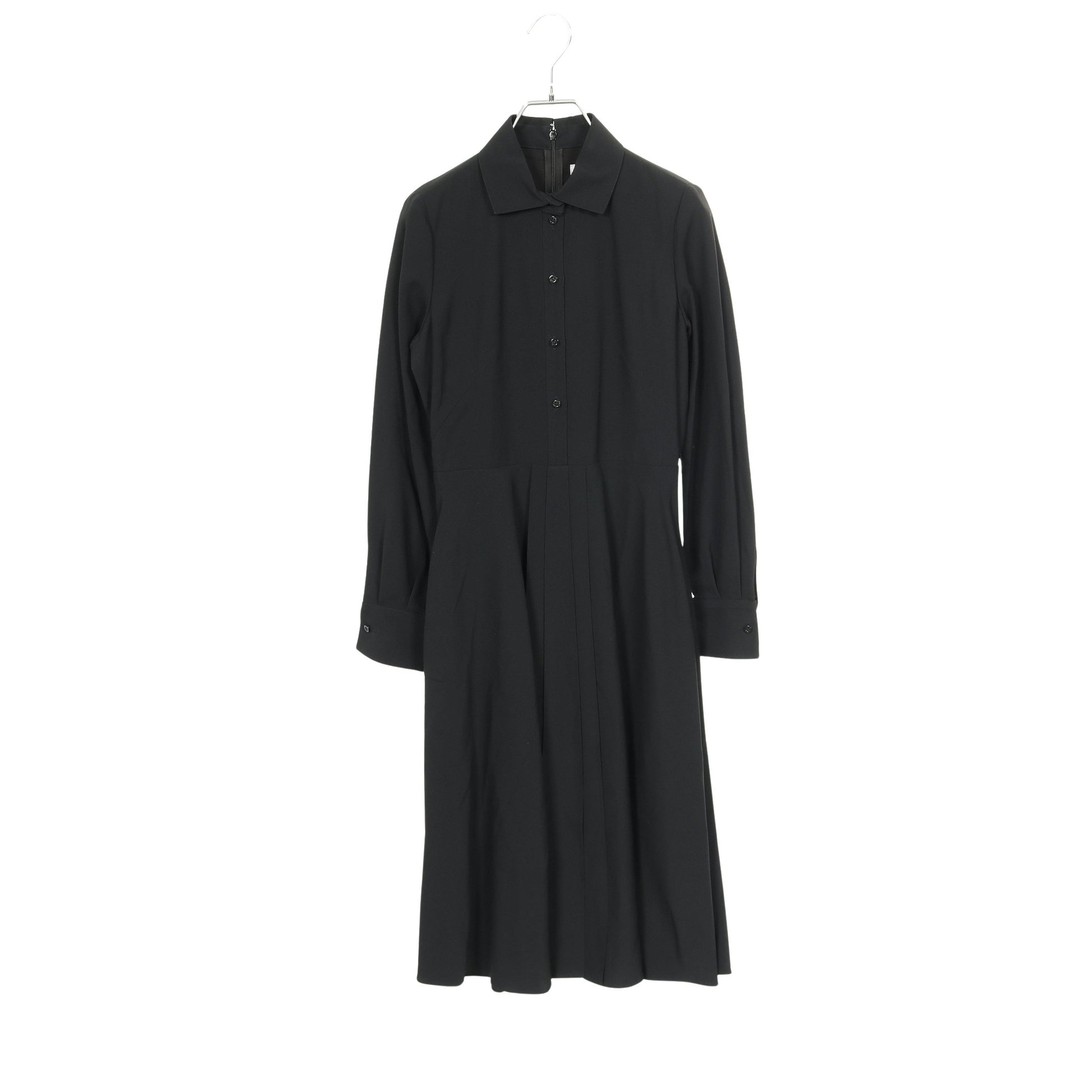 D UNIFORME シャツワンピース 長袖 レーヨン ブラック クリスチャンディオール ワンピース Christian Dior