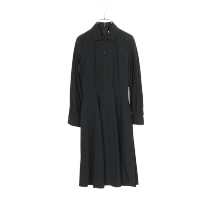 D UNIFORME シャツワンピース 長袖 レーヨン ブラック クリスチャンディオール ワンピース Christian Dior