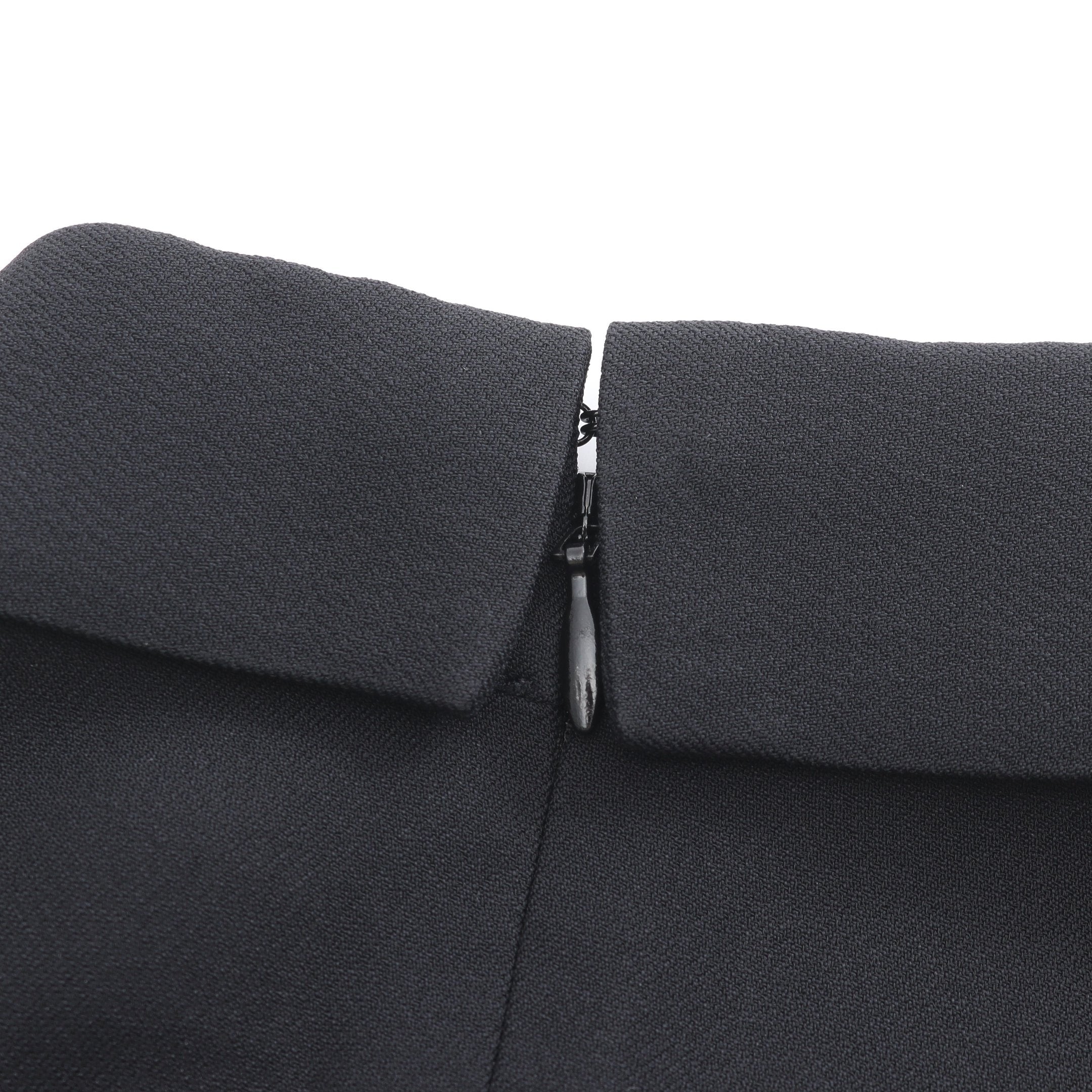 D UNIFORME シャツワンピース 長袖 レーヨン ブラック クリスチャン