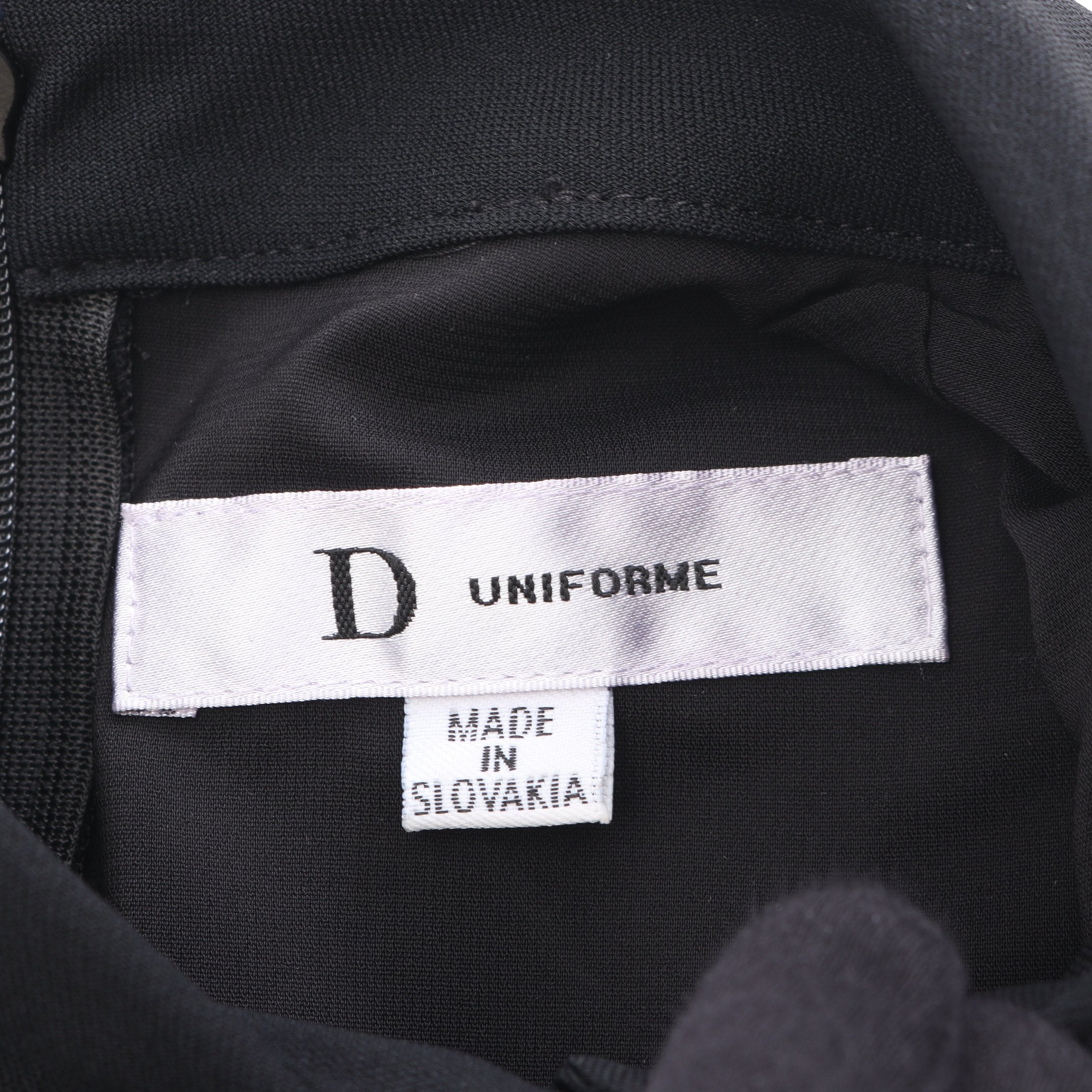 D UNIFORME シャツワンピース 長袖 レーヨン ブラック クリスチャン