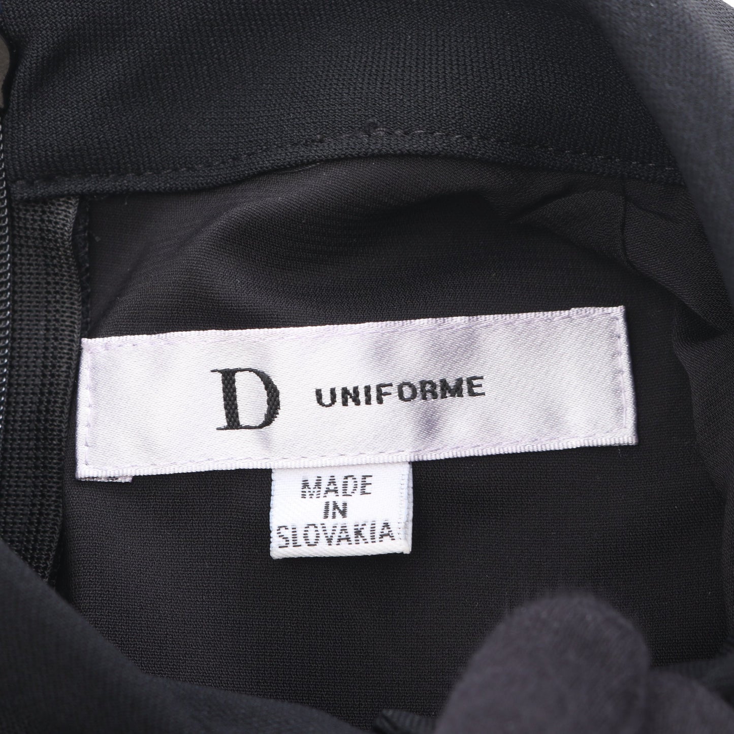 D UNIFORME シャツワンピース 長袖 レーヨン ブラック クリスチャンディオール ワンピース Christian Dior