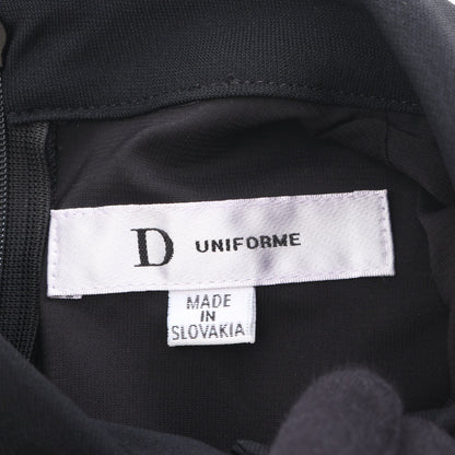 D UNIFORME シャツワンピース 長袖 レーヨン ブラック クリスチャンディオール ワンピース Christian Dior