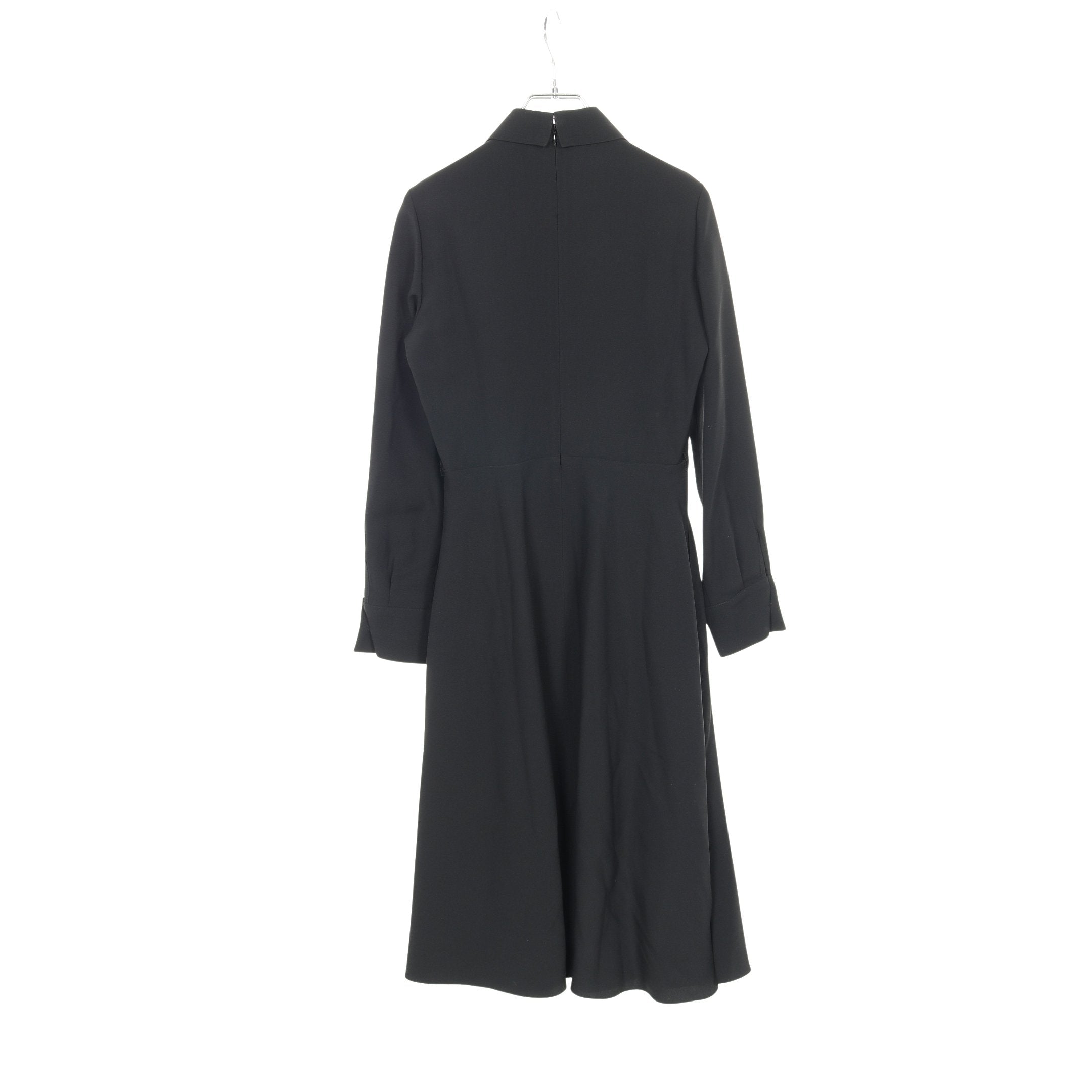 D UNIFORME シャツワンピース 長袖 レーヨン ブラック クリスチャン