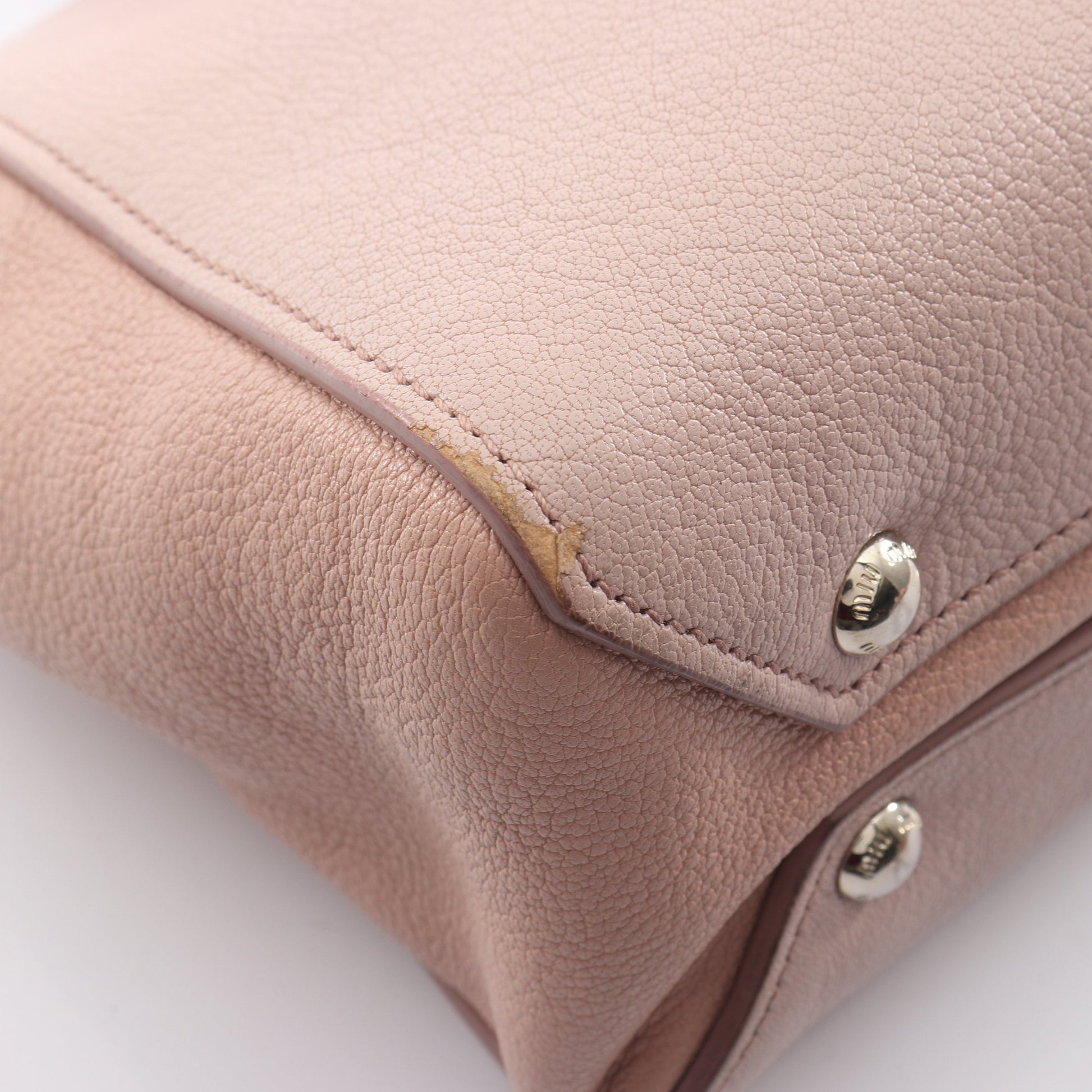 MADRAS ハンドバッグ レザー ピンク 2WAY ミュウミュウ バッグ miu miu