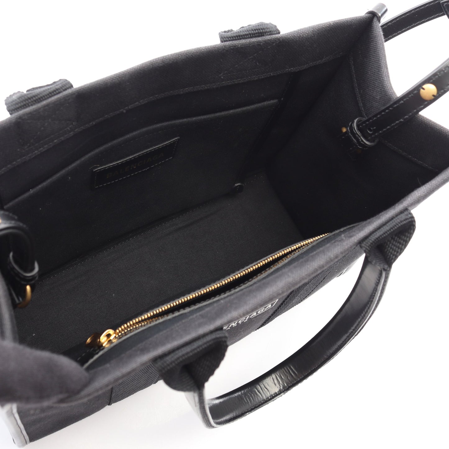 HARDWARE TOTE S ハンドバッグ トートバッグ キャンバス レザー ブラック 2WAY バレンシアガ バッグ BALENCIAGA