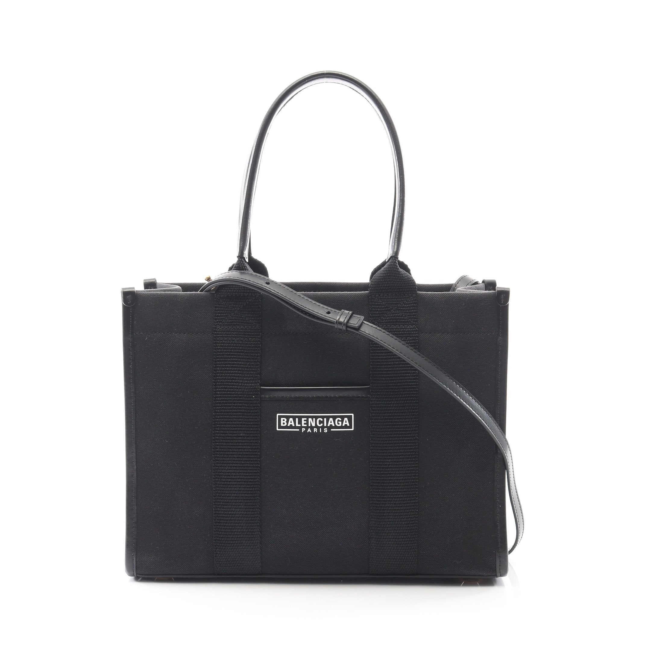 バレンシアガ BALENCIAGA HARDWARE TOTE S トートバッグ バッグ レザー レディース ブラック系 【中古】 HARDWARE TOTE S ハンドバッグ トートバッグ キャンバス レザー