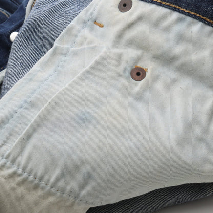 SKATER JEAN デニムパンツ ロゴワッペン コットン インディゴブルー ダメージ加工 ペイント加工 ボタンフライ ディースクエアード ボトムス DSQUARED2