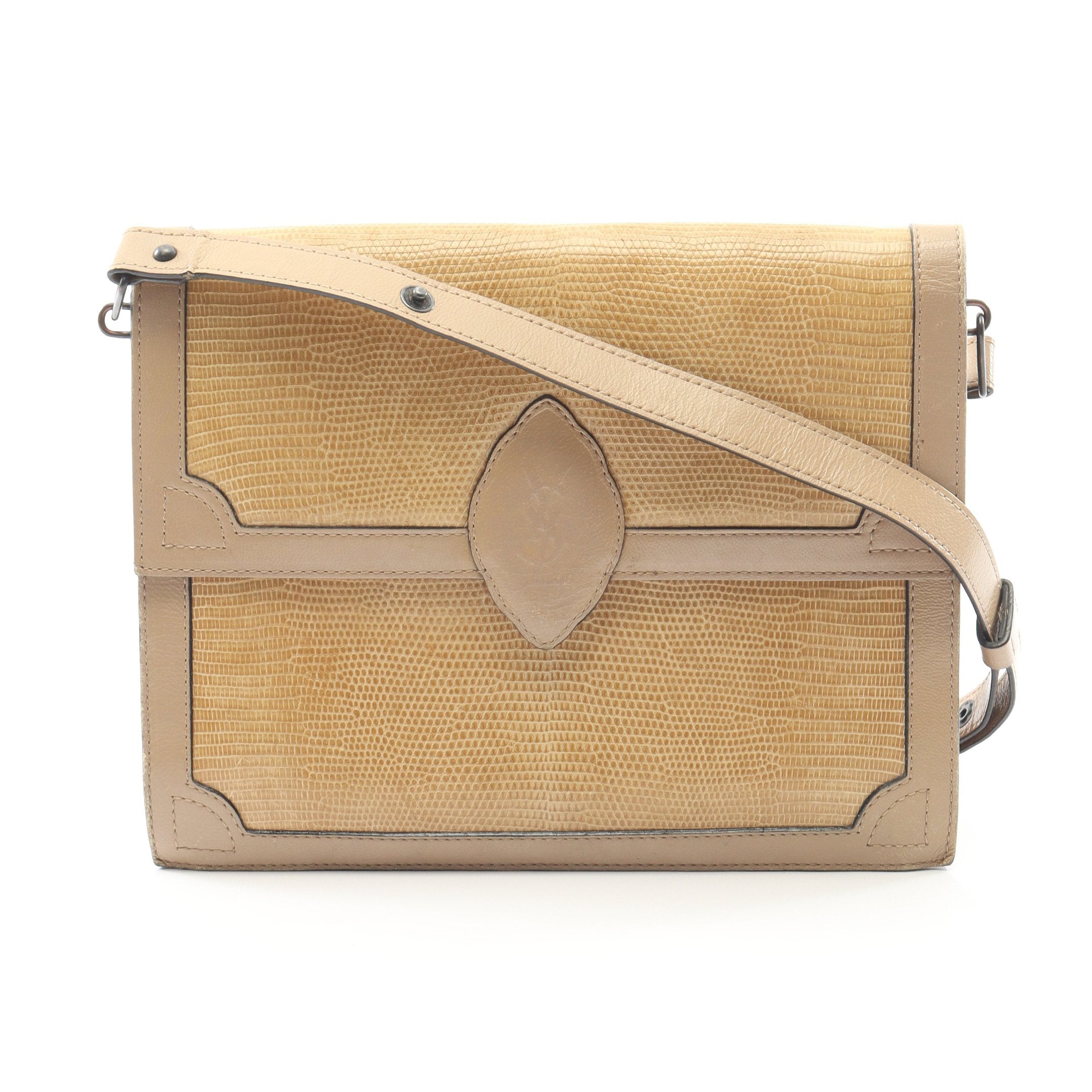 イヴサンローラン 2WAY カサンドラ リザード ハンド ショルダーバッグ カサンドラ ショルダーバッグ リザード レザー ベージュ イヴサン