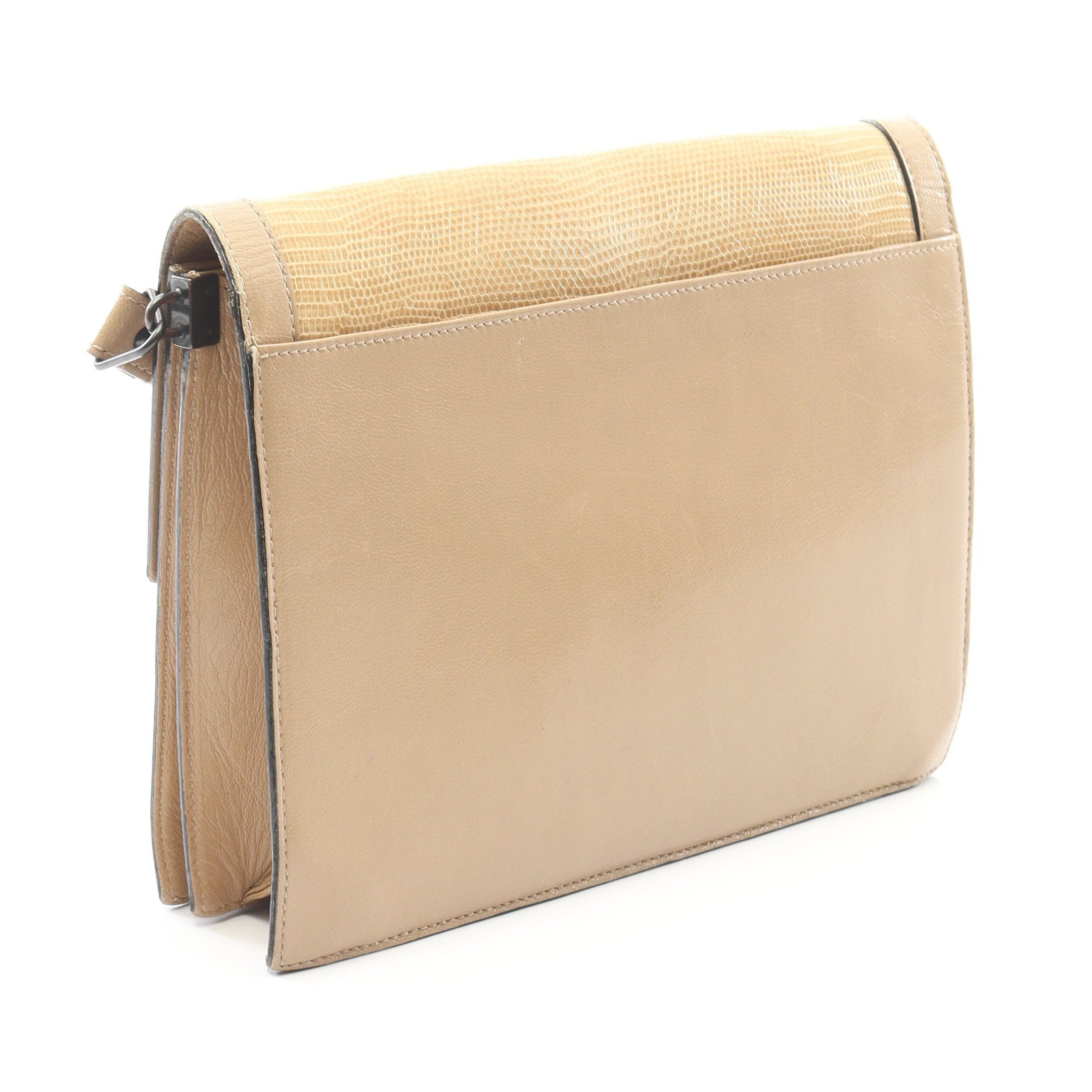 カサンドラ ショルダーバッグ リザード レザー ベージュ イヴサン