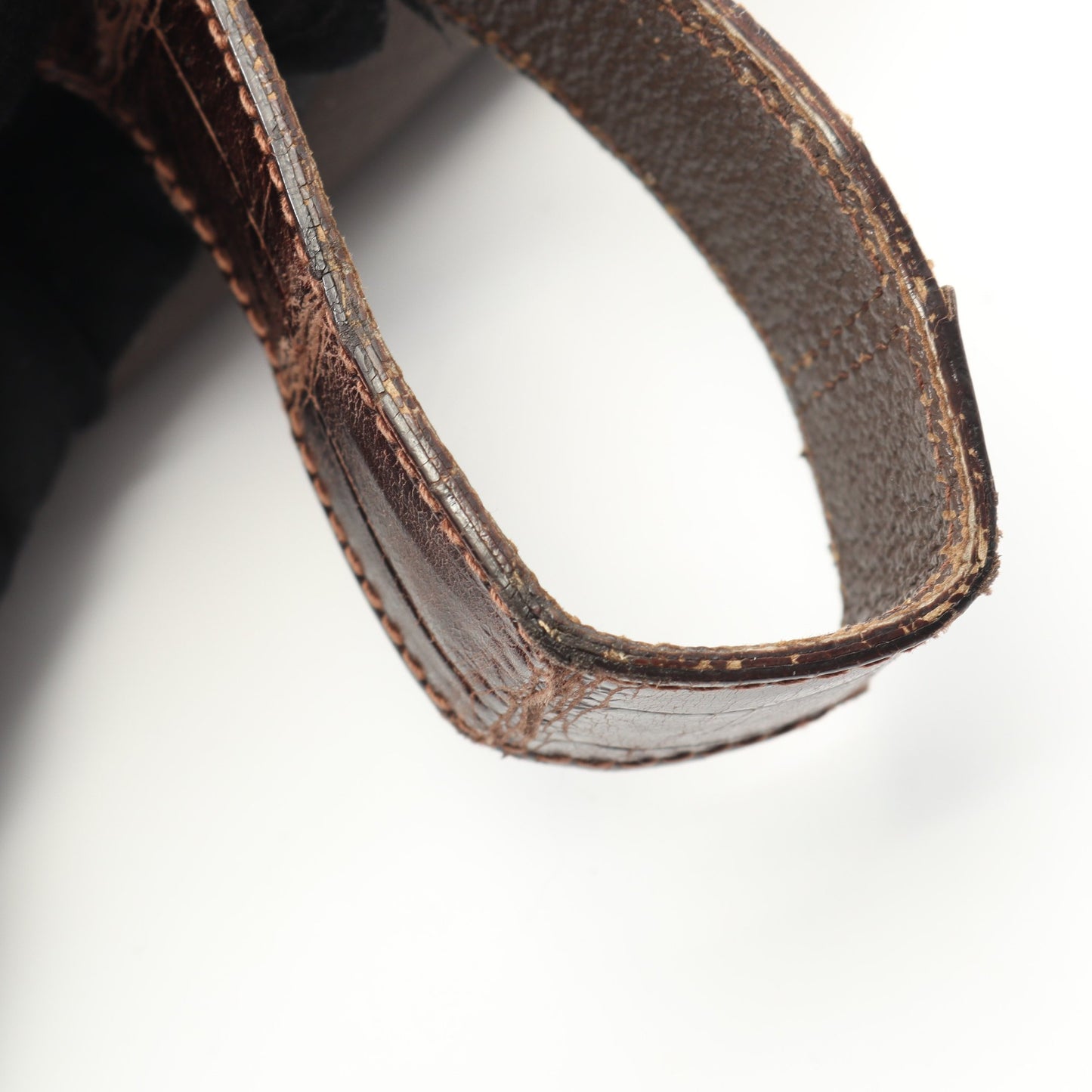 バンブー バックパック リュックサック スエード クロコダイル ダークブラウン グッチ バッグ GUCCI