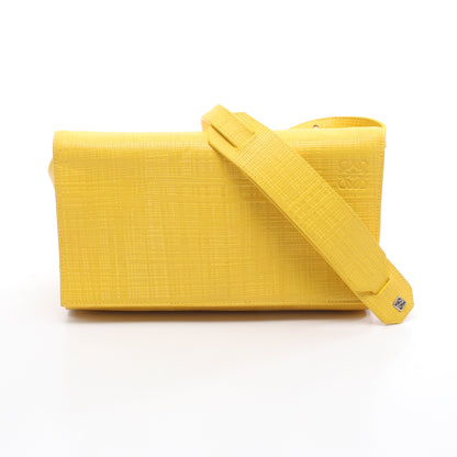 アナグラム ショルダーバッグ レザー イエロー ロエベ バッグ LOEWE