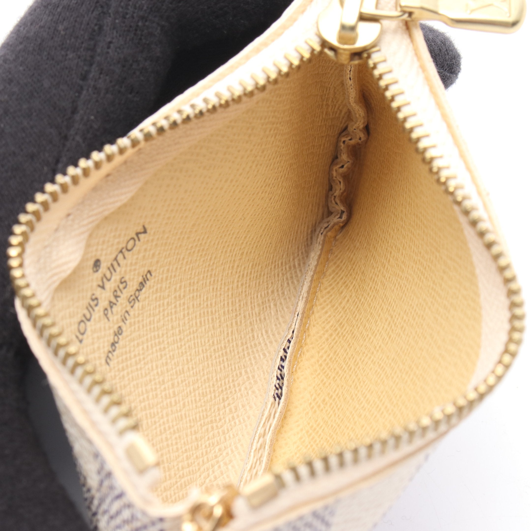 ポシェット クレ ダミエアズール コインケース PVC ホワイト