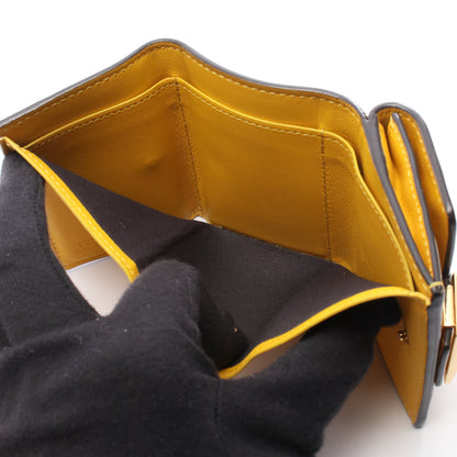 バゲット マイクロ 三つ折り財布 レザー イエロー フェンディ 財布・小物 FENDI