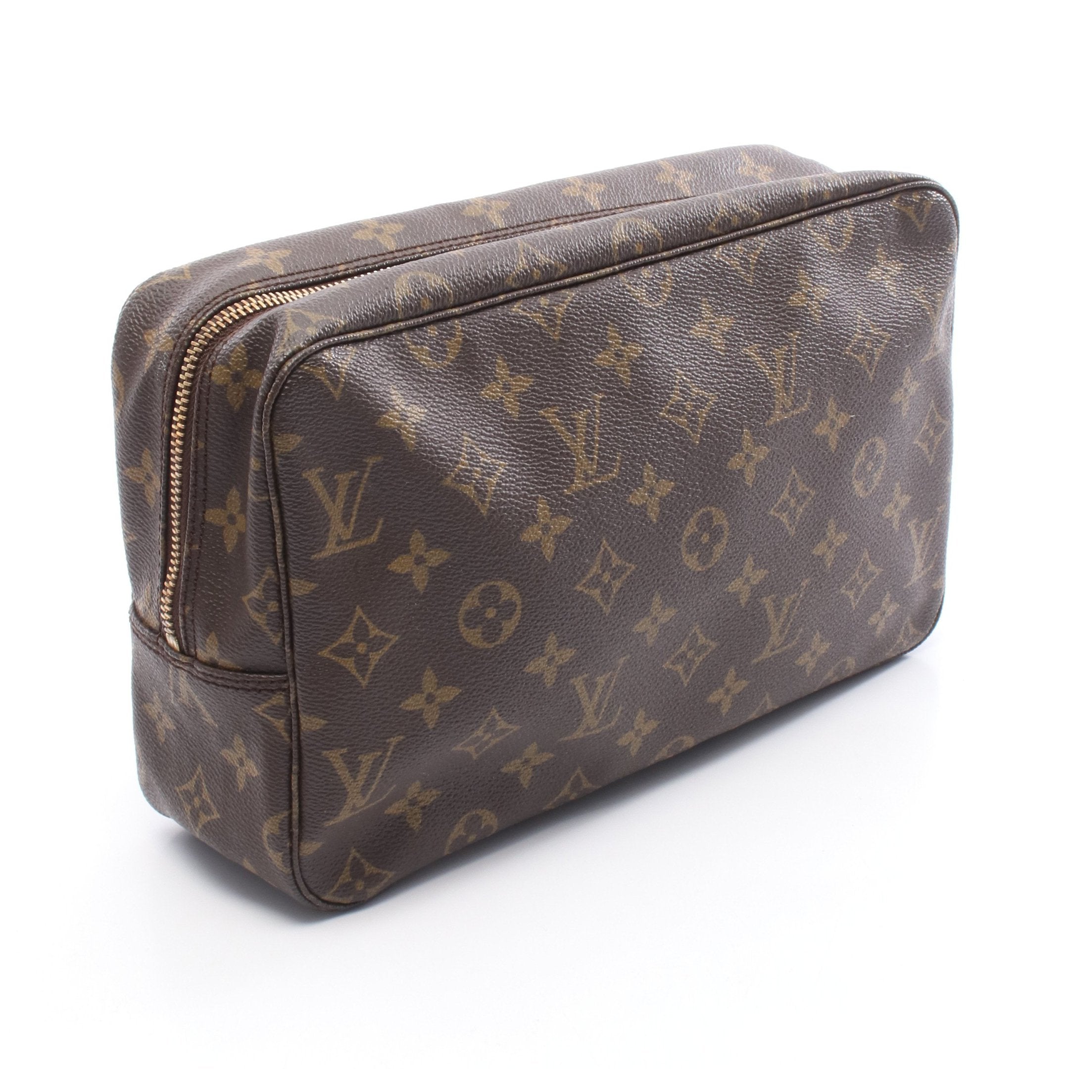 トゥルース トワレット28 モノグラム コスメポーチ PVC ブラウン ルイ