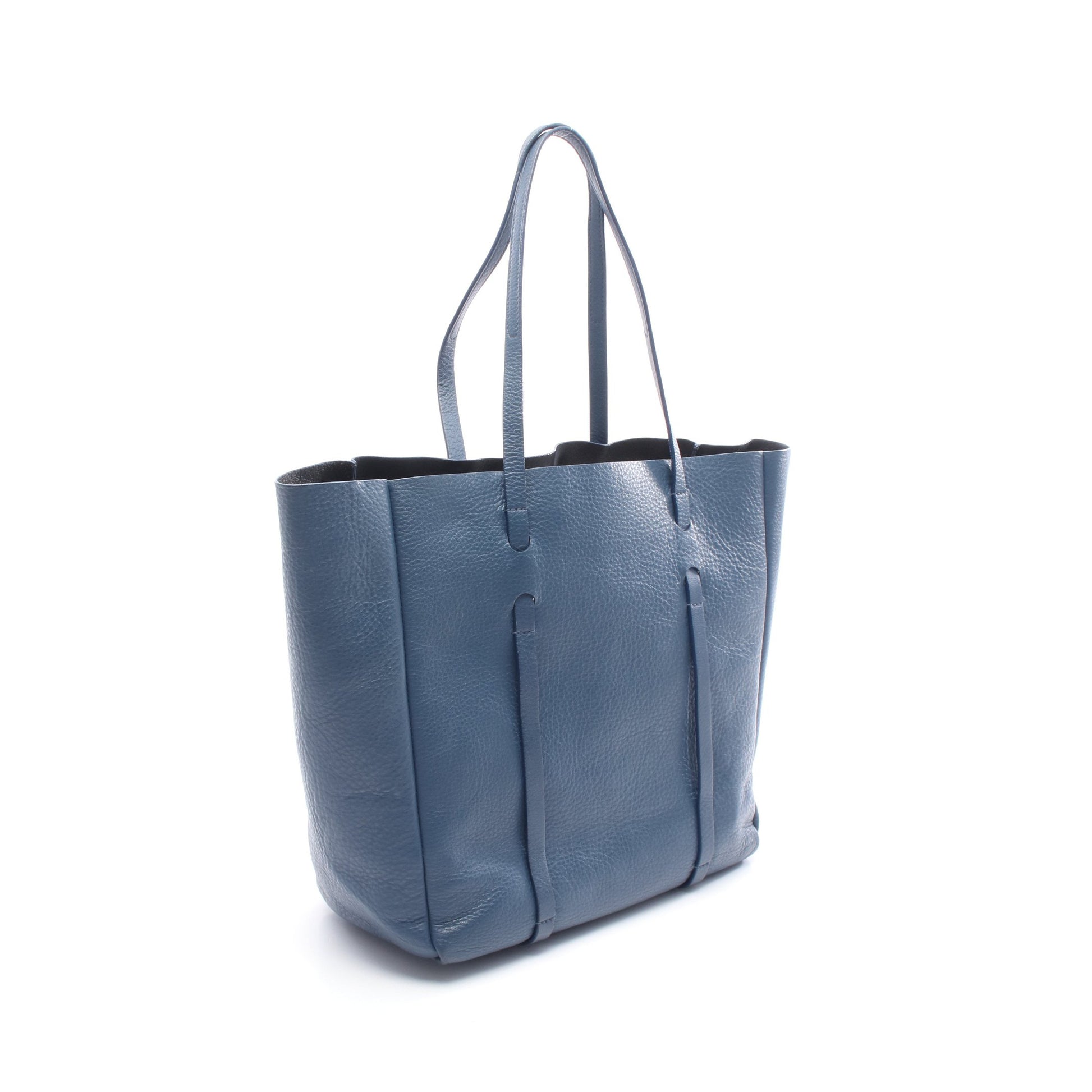 エブリデイ トート S ハンドバッグ トートバッグ レザー ダークブルー バレンシアガ バッグ BALENCIAGA