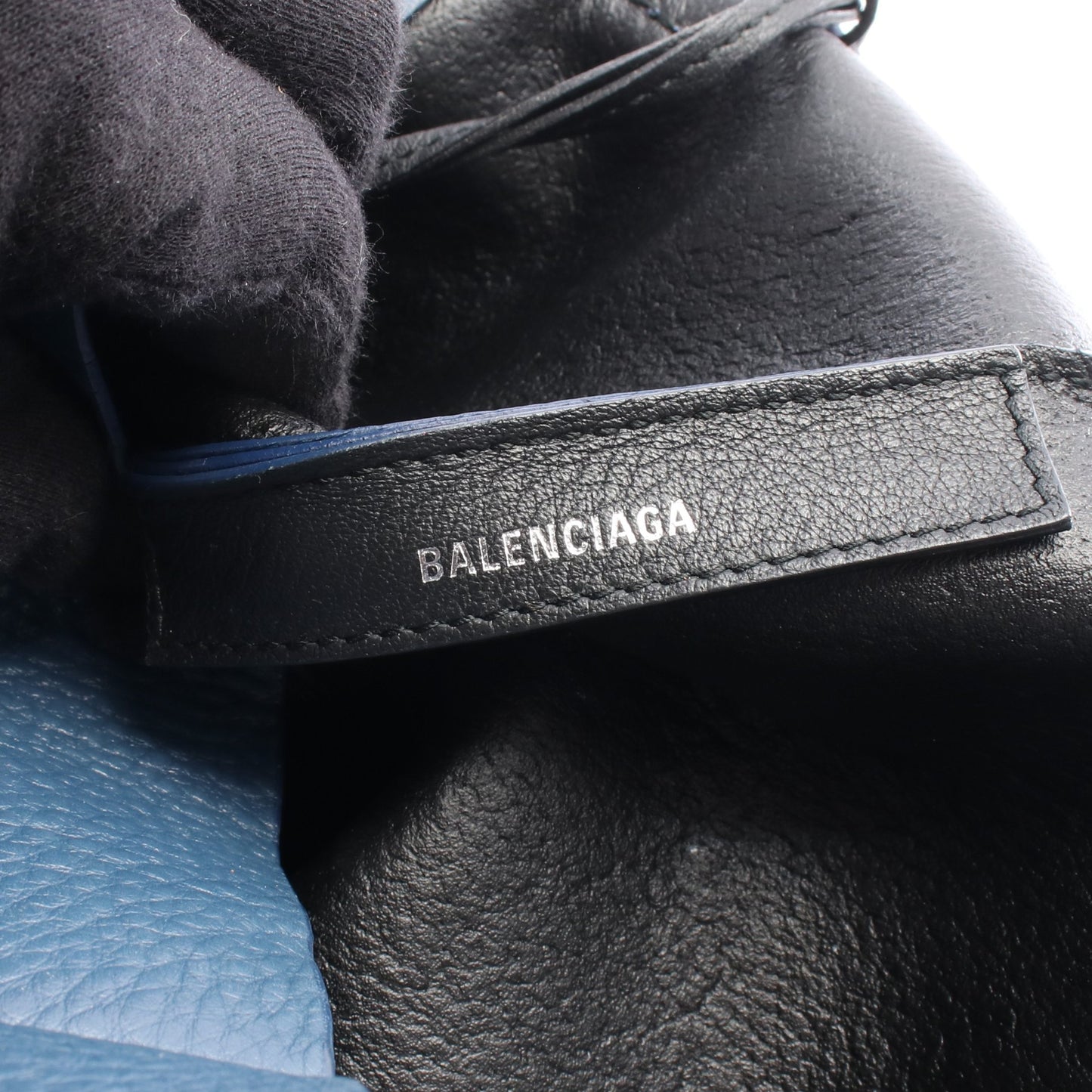 エブリデイ トート S ハンドバッグ トートバッグ レザー ダークブルー バレンシアガ バッグ BALENCIAGA