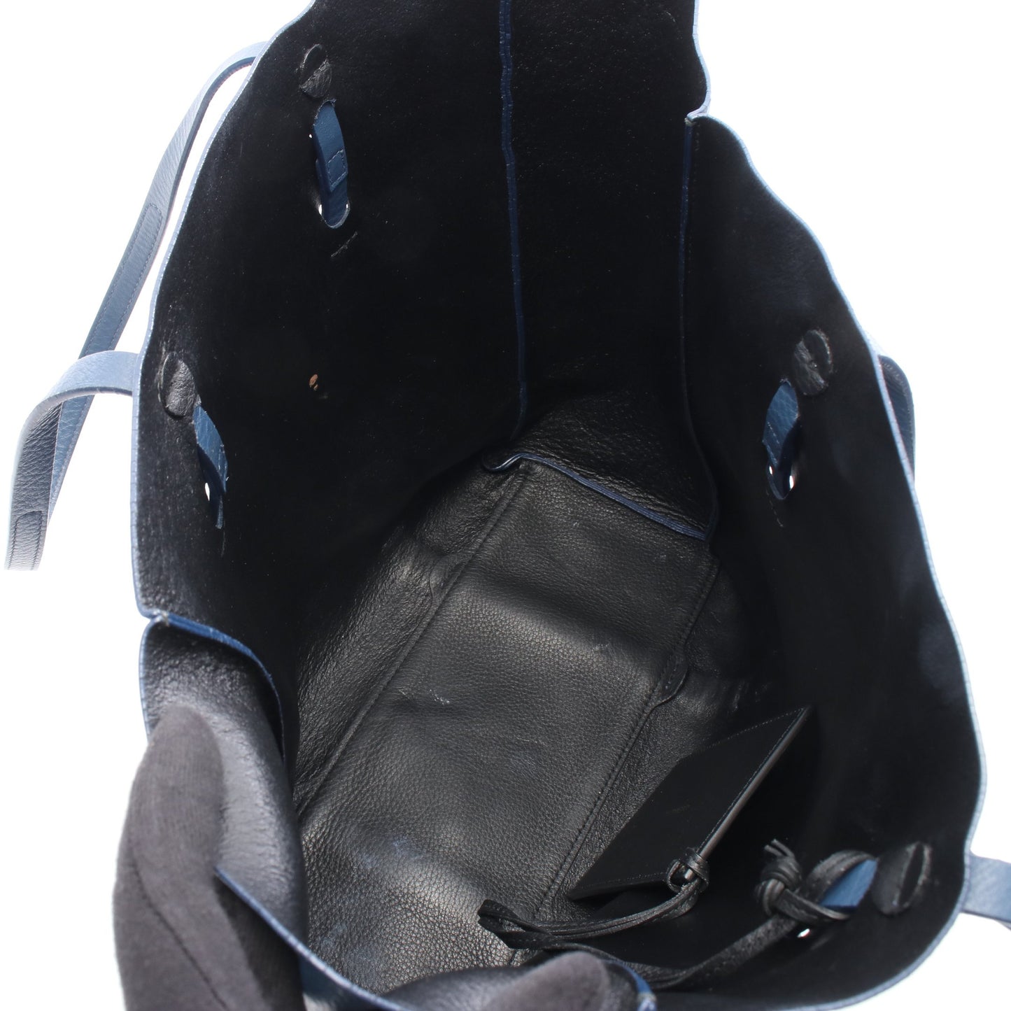 エブリデイ トート S ハンドバッグ トートバッグ レザー ダークブルー バレンシアガ バッグ BALENCIAGA