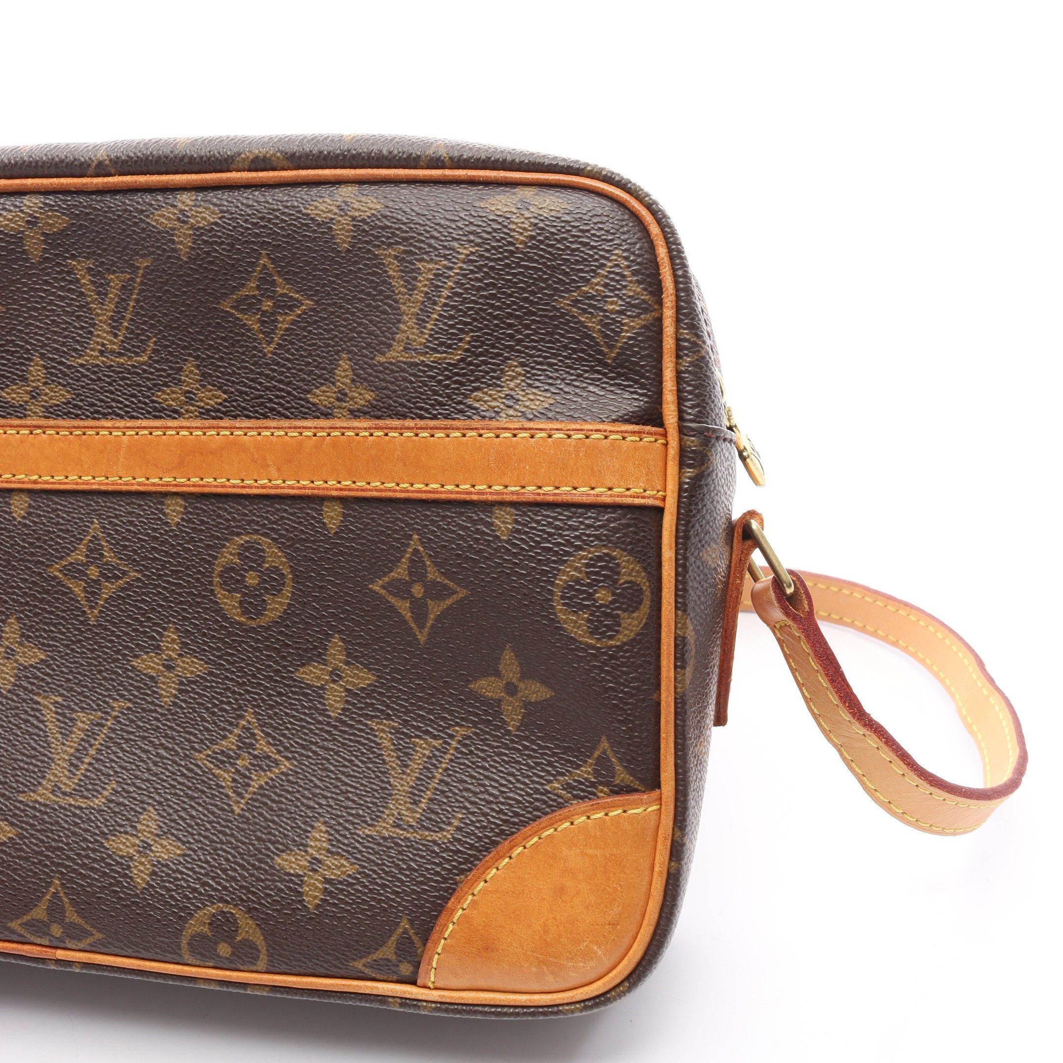 トロカデロ27 モノグラム ショルダーバッグ PVC レザー ブラウン ルイ