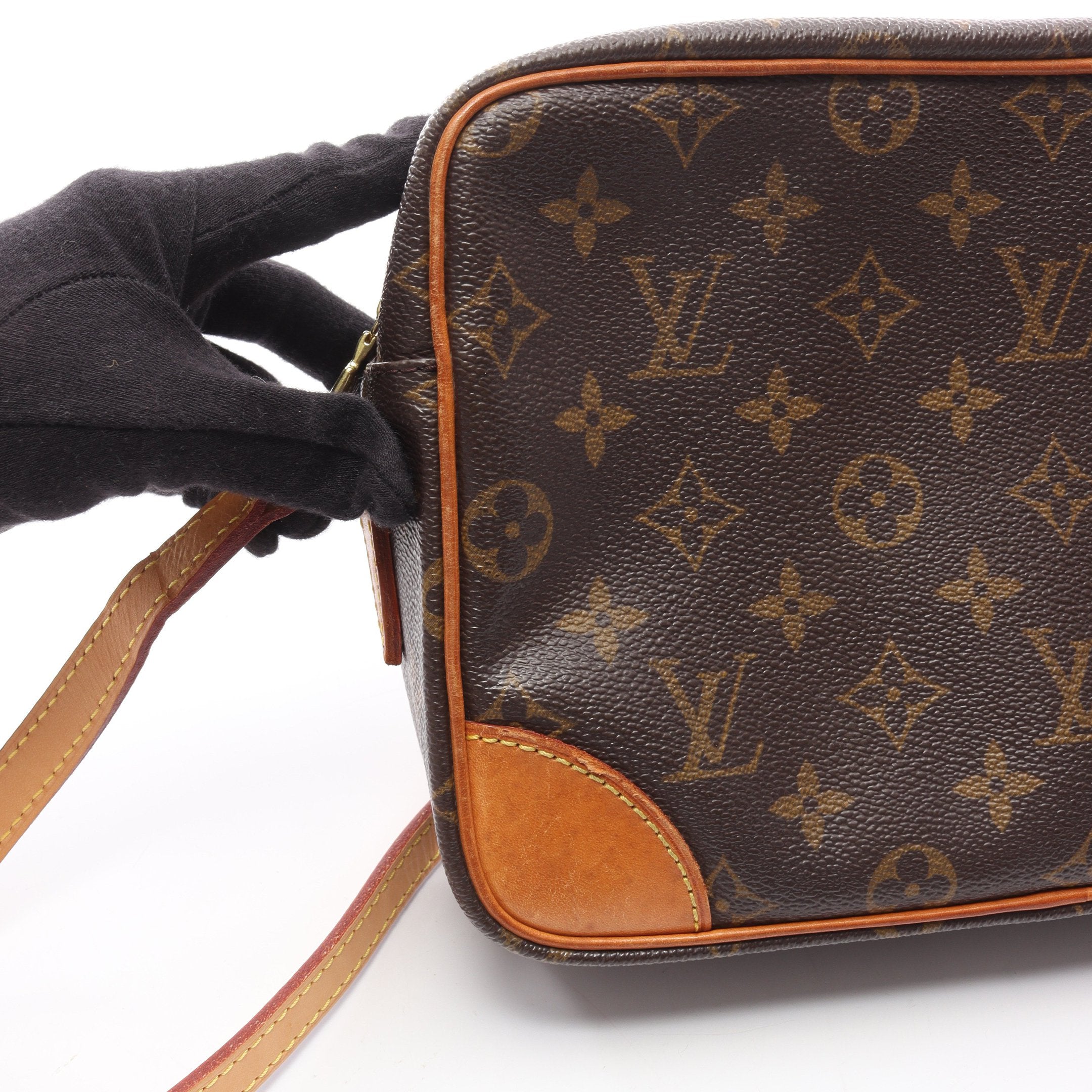 トロカデロ27 モノグラム ショルダーバッグ PVC レザー ブラウン ルイ