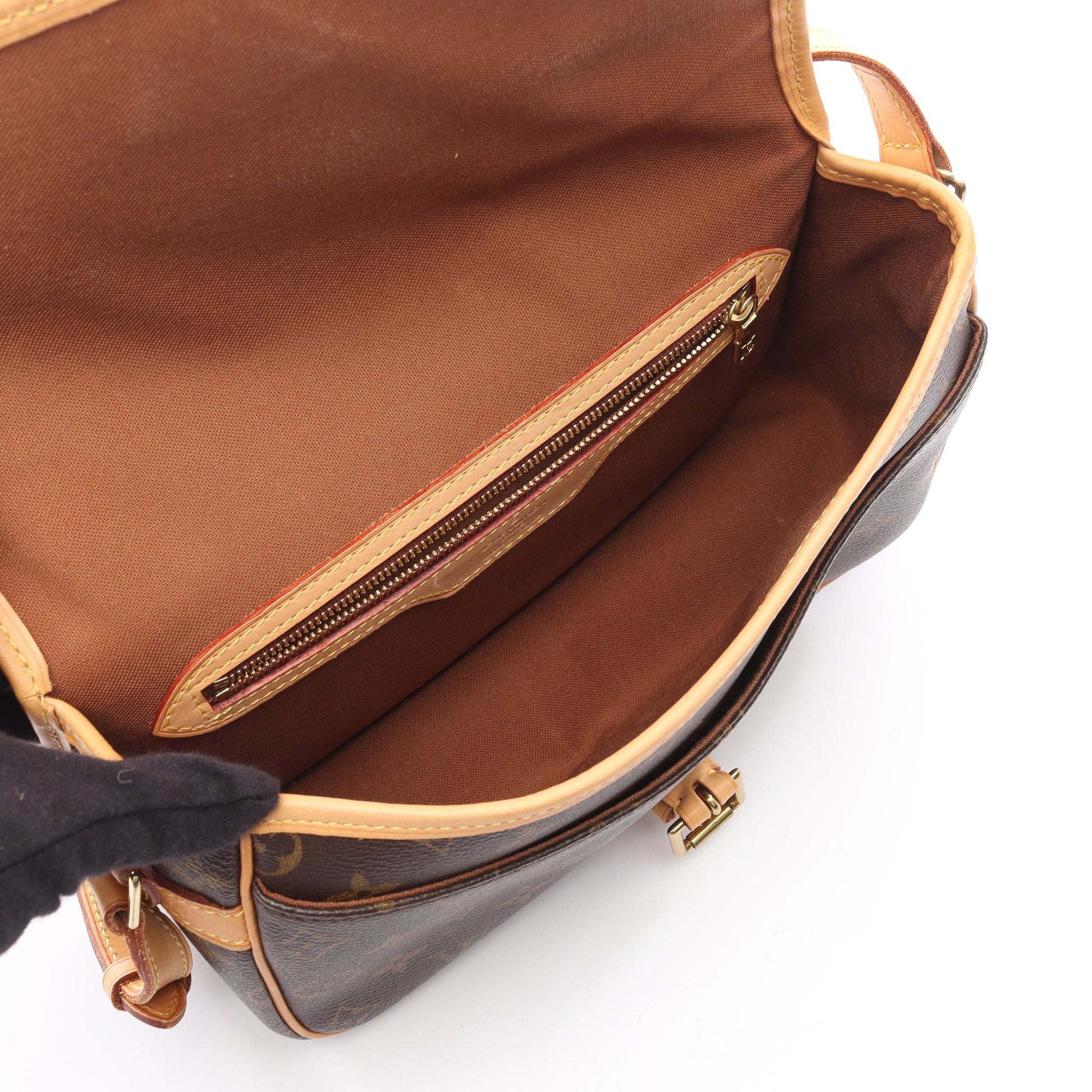 ソローニュ モノグラム ショルダーバッグ PVC レザー ブラウン ルイヴィトン バッグ LOUIS VUITTON