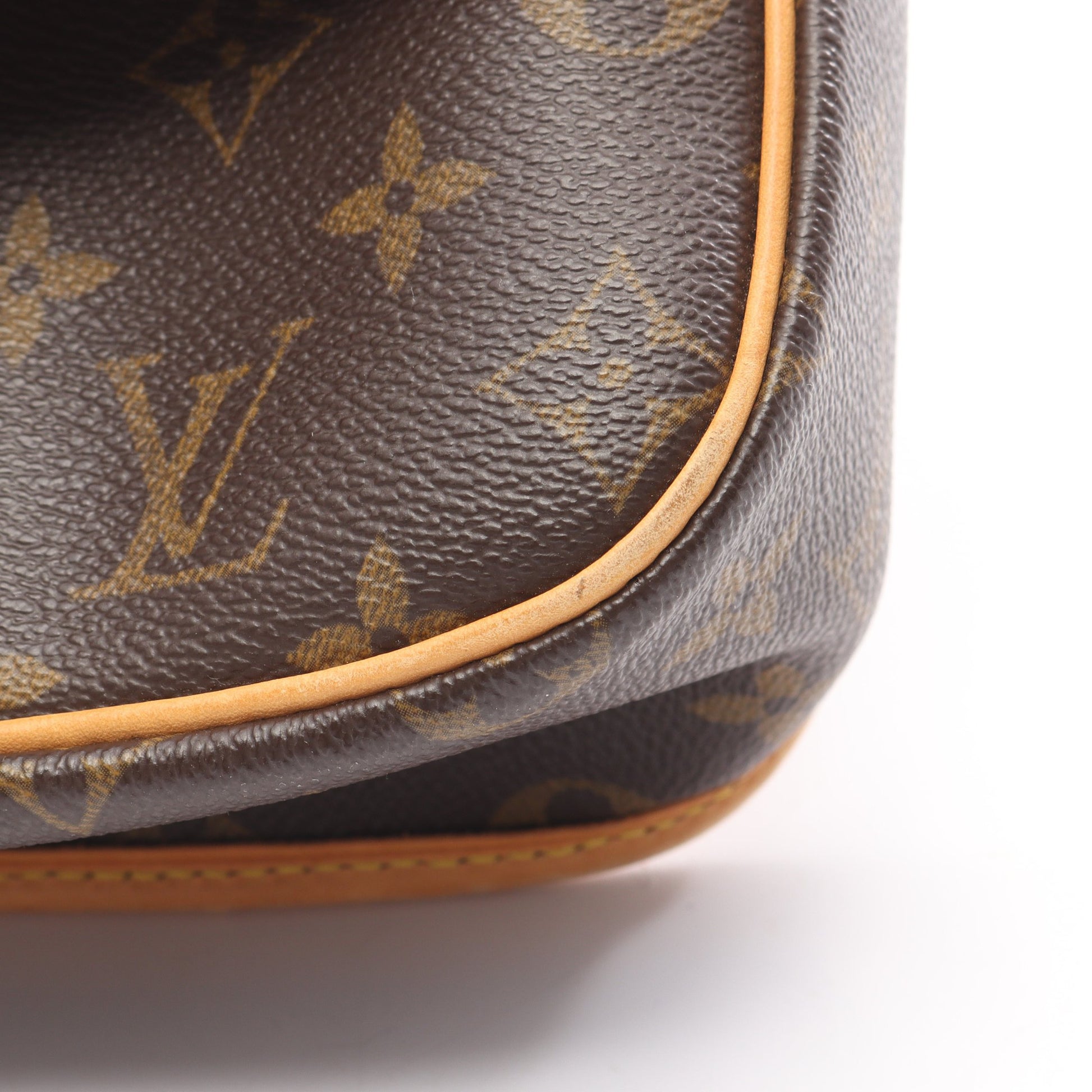 ソローニュ モノグラム ショルダーバッグ PVC レザー ブラウン ルイヴィトン バッグ LOUIS VUITTON