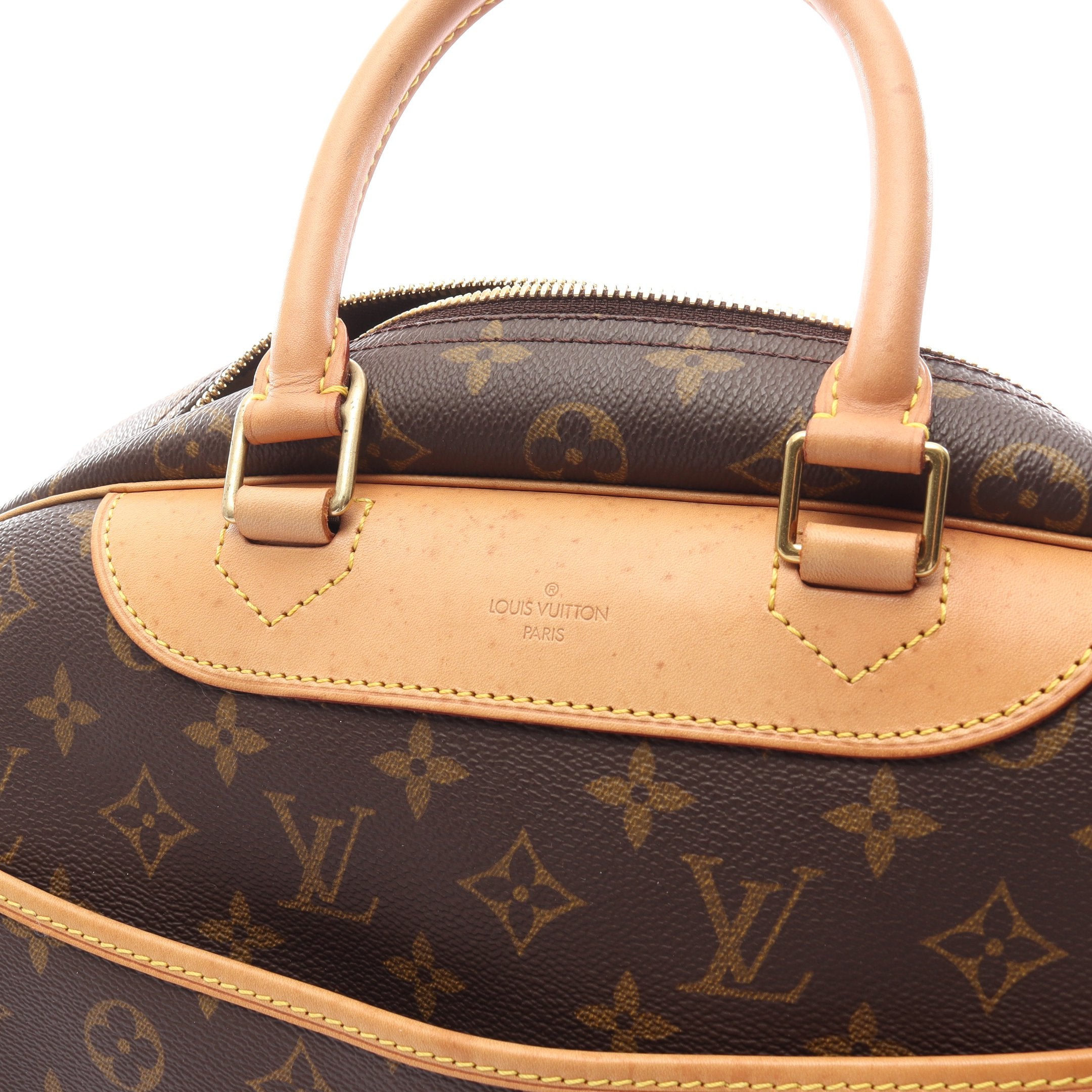 LOUIS VUITTON モノグラム ボーリング・ヴァニティ ドーヴィル ドーヴィル ボーリングヴァニティ モノグラム ハンドバッグ PVC レザー
