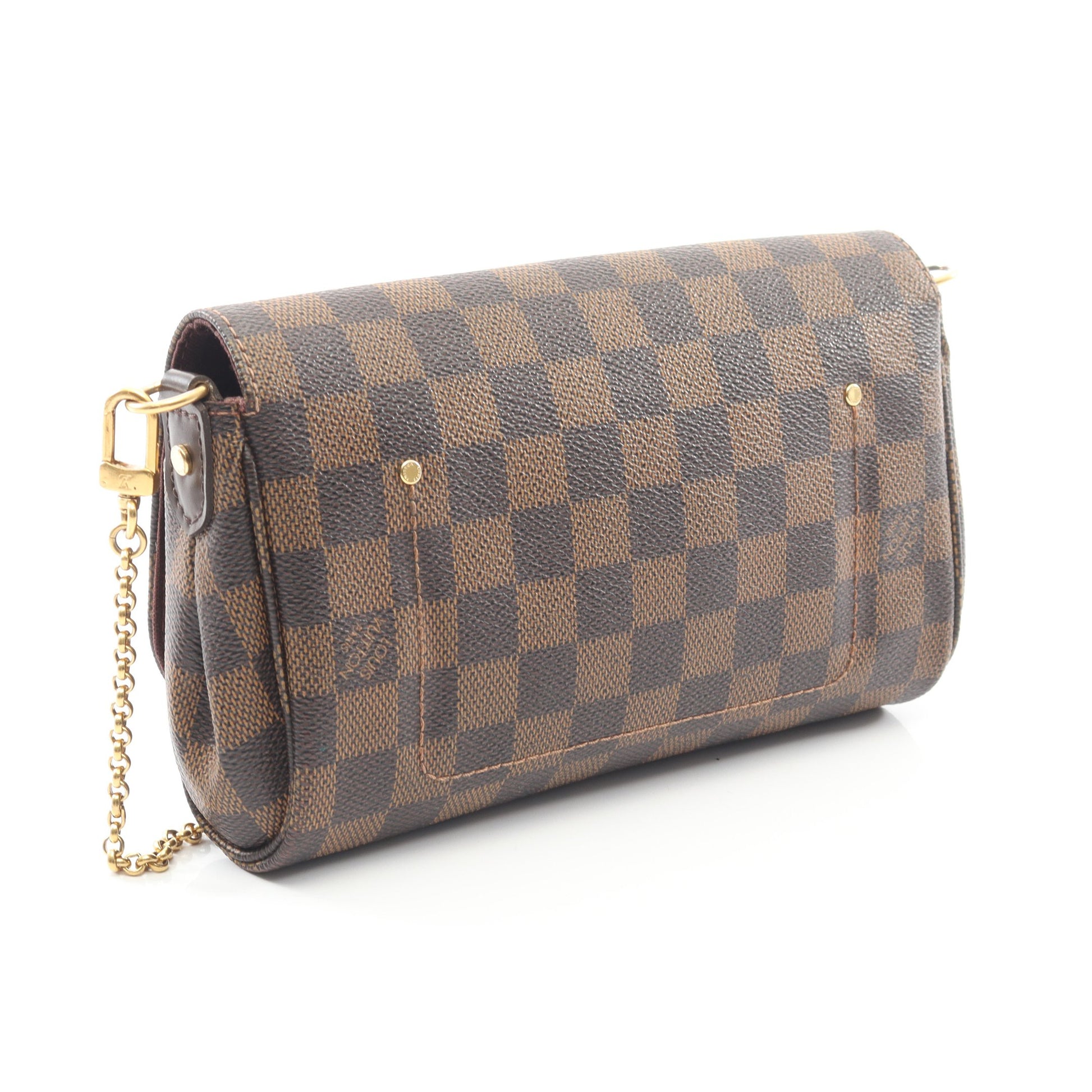 フェイボリットPM ダミエエベヌ チェーンハンドバッグ PVC レザー ブラウン 2WAY ルイヴィトン バッグ LOUIS VUITTON