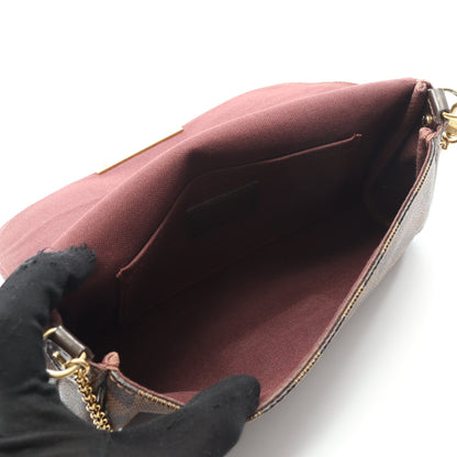 フェイボリットPM ダミエエベヌ チェーンハンドバッグ PVC レザー ブラウン 2WAY ルイヴィトン バッグ LOUIS VUITTON