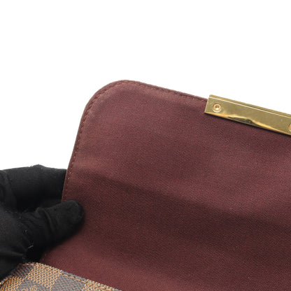 フェイボリットPM ダミエエベヌ チェーンハンドバッグ PVC レザー ブラウン 2WAY ルイヴィトン バッグ LOUIS VUITTON